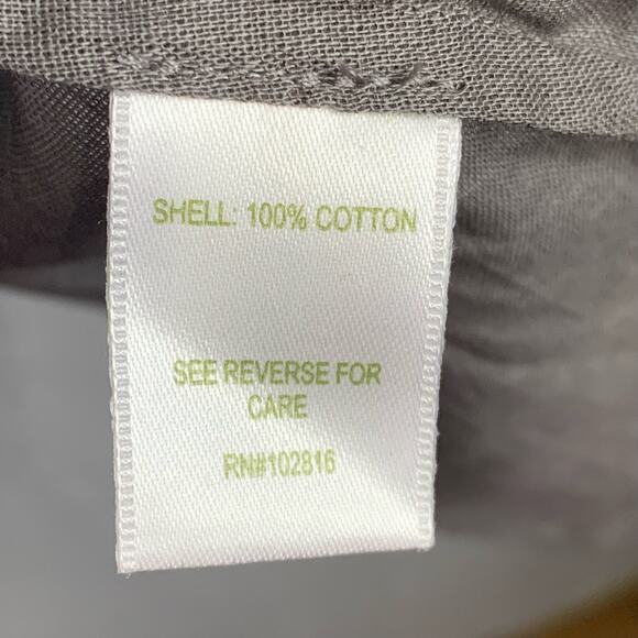 Garnet Hill Tunic Top Womens Extra Large Gray 3/4 Sleeve V Neck 100% Cotton - Picture 6 of 7